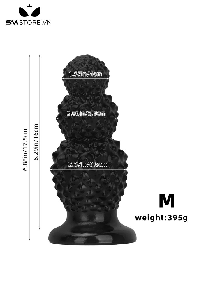 SMT4639 - Anal beads khủng lồ có gân nổi bao quanh dài 11 17 và 24cm