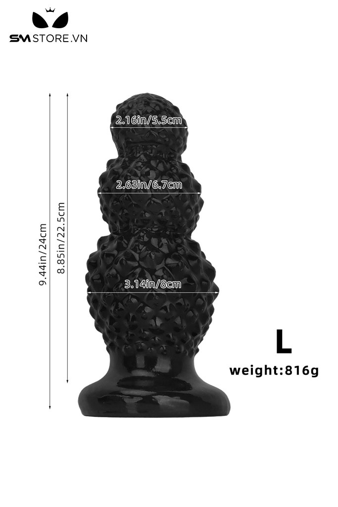 SMT4639 - Anal beads khủng lồ có gân nổi bao quanh dài 11 17 và 24cm