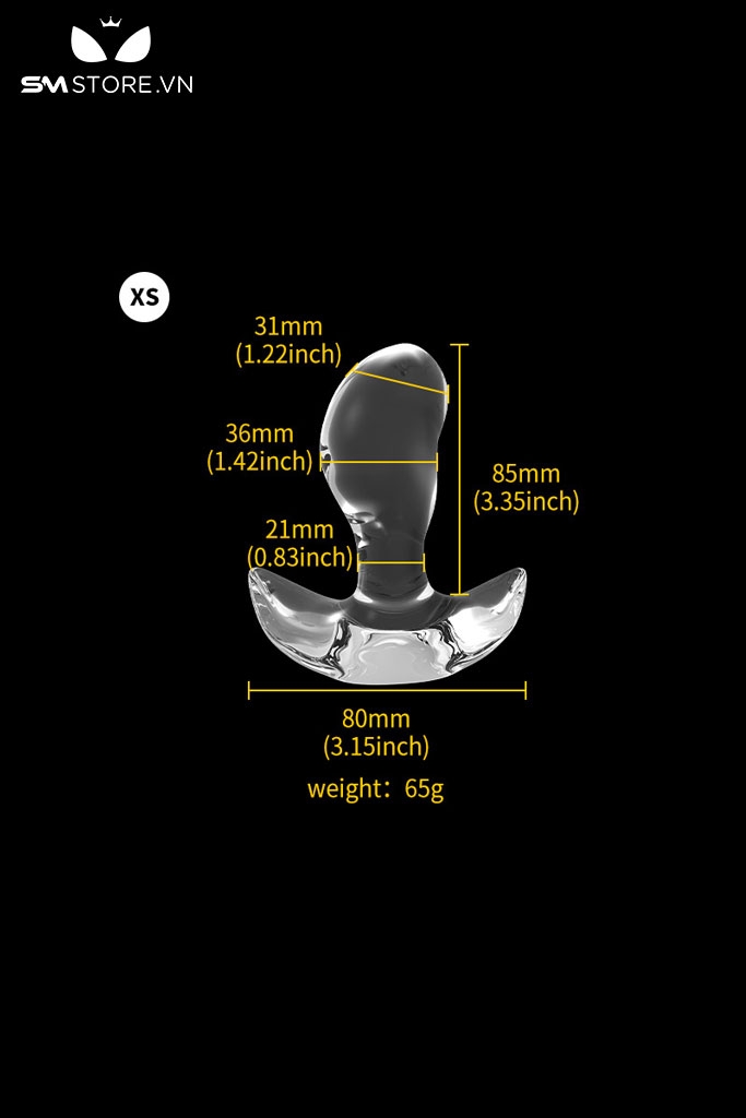 SMT4645 - Đồ chơi hậu môn silicon hình quả xoài phần đế loe rộng