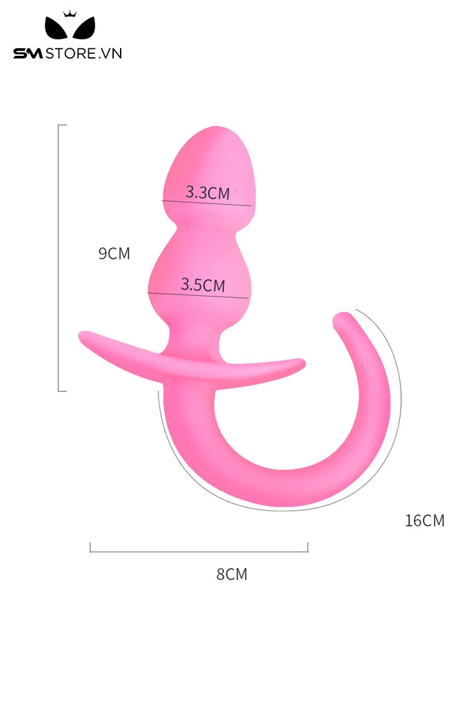 SMT4646 - Butt plug phích cắm 2 tầng thuôn gọn ở đầu và phình to ở giữa