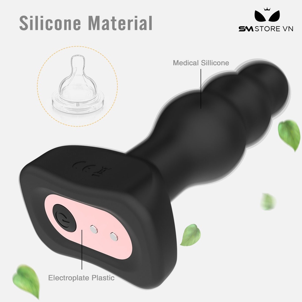 SMT4649 - Máy rung hậu môn silicon thiết kế 3 tầng điều khiển từ xa