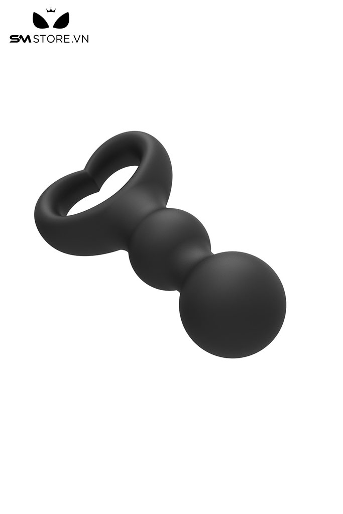 SMT4650 - Anal beads chuỗi hạt 2 tầng với tay cầm hình trái tim dài 98mm