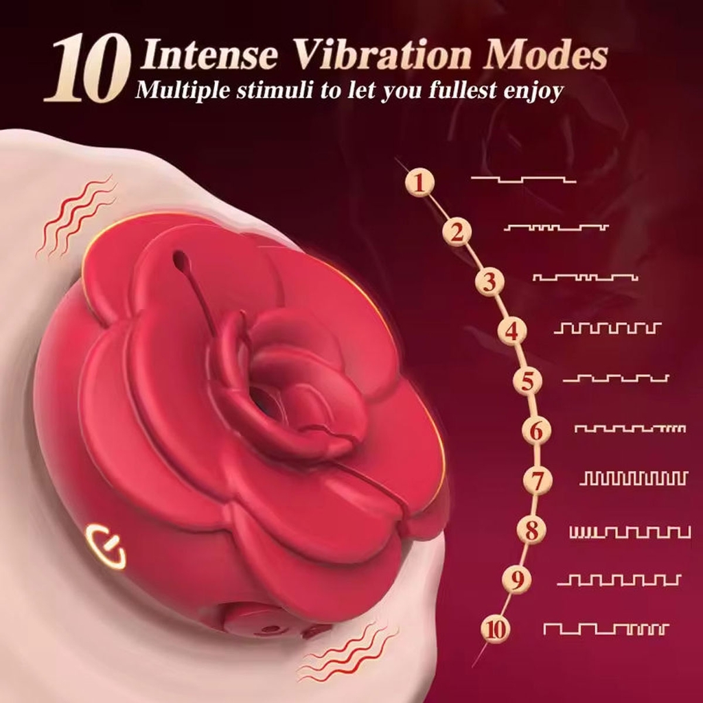 SMT4670 - Máy rung núm vú hình bông hoa hồng có 10 chế độ