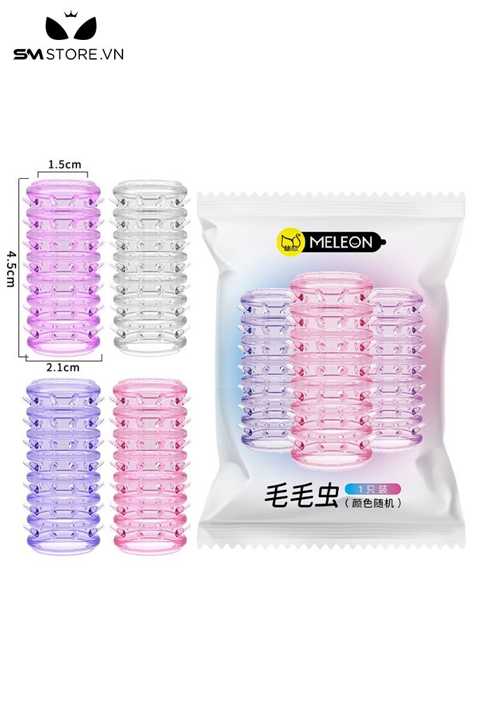 SMT4692 - Set 4 món bao cao su đôn có gai mềm hở đầu dài 4.5cm