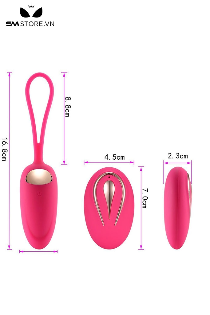 SMT4712 - Trứng rung mini không dây điều khiển từ xa sạc điện dài 16.8cm