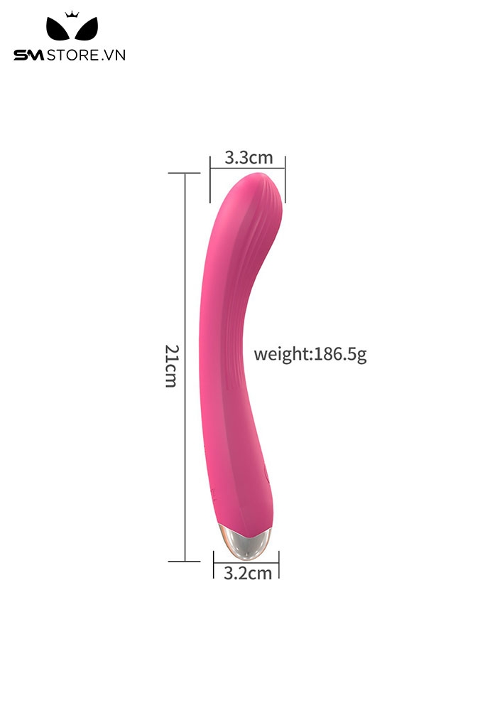 SMT4714 - Máy rung cầm tay dạng thanh cong dài 21cm bằng silicon