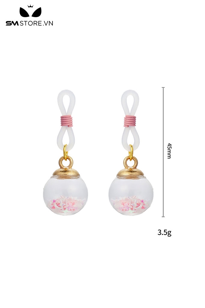 SMT4739 - Kẹp ngực nipple play silicon với hình quả cầu dạ quang