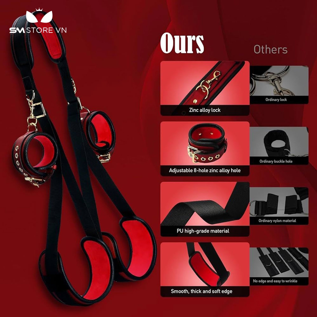 SMT4796 - Cố định tư thế hình chữ M với lớp trong và khóa cài nhiều lỗ
