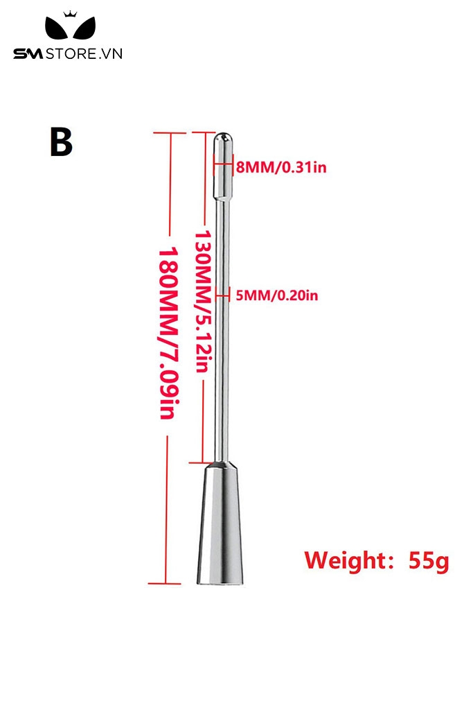 SMT4863 - Đồ chơi niệu đạo sounding inox có 7 chế độ rung và sạc điện