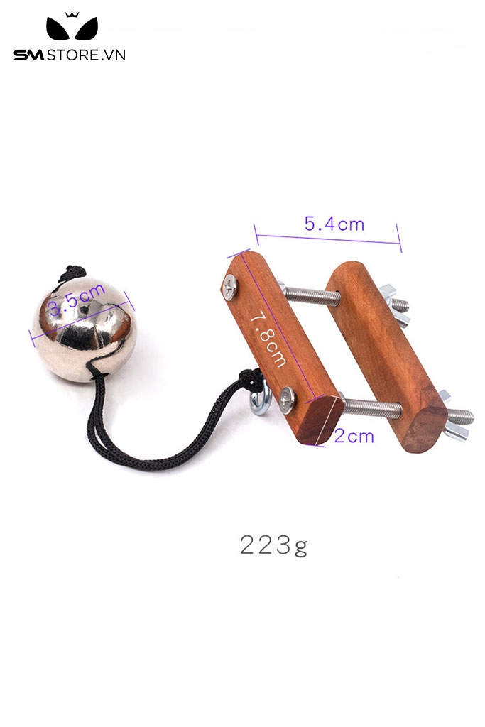 SMT4867 - Vòng đeo tinh hoàn với thân kẹp bằng gỗ thiết kế đai ốc