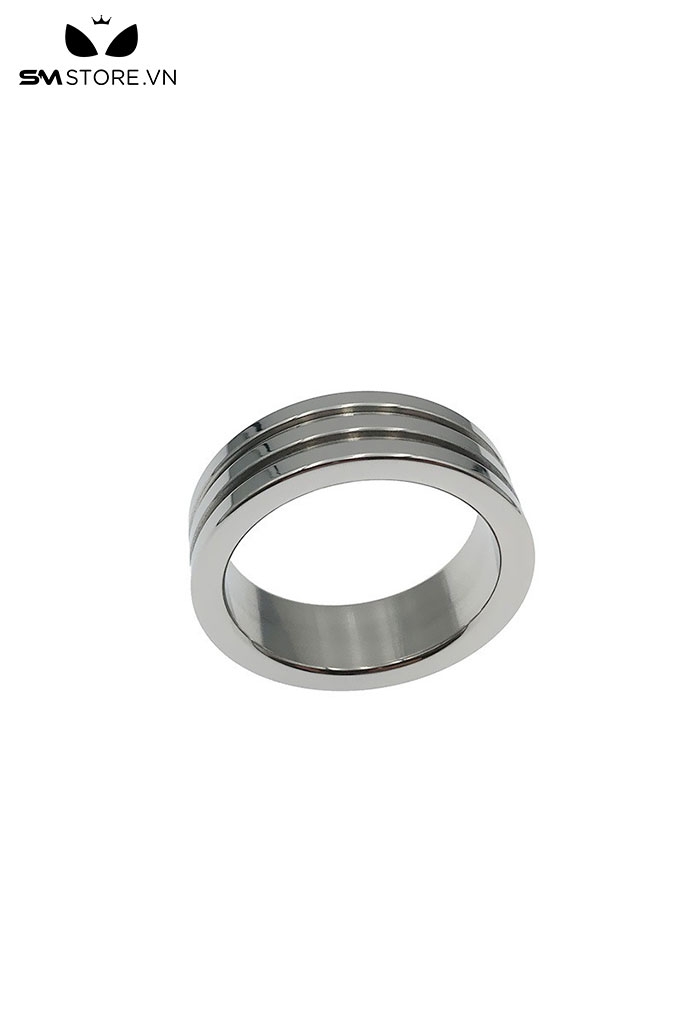 SMT4872 - Vòng đeo dương vật inox không gỉ với rãnh kép và 4 size