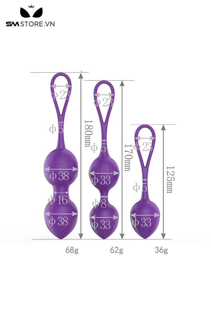 SMT4884 - Combo 3 trứng rung kegel điều khiển từ xa có 10 tần số