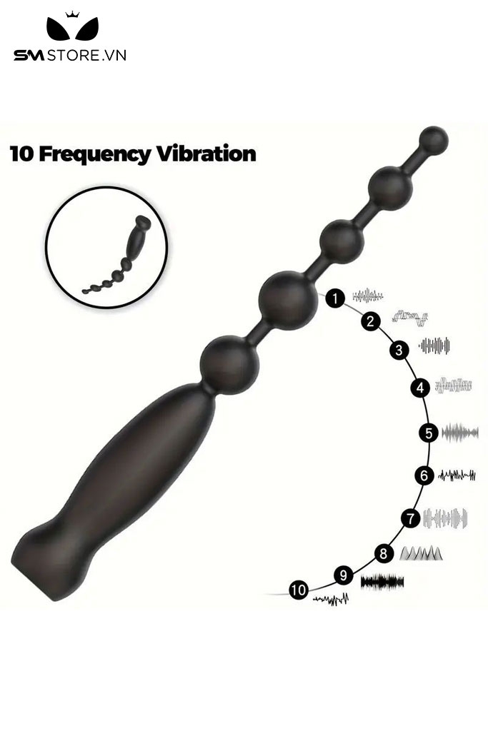SMT4894 - Máy rung hậu môn anal beads dạng chuỗi hạt có 10 chế độ