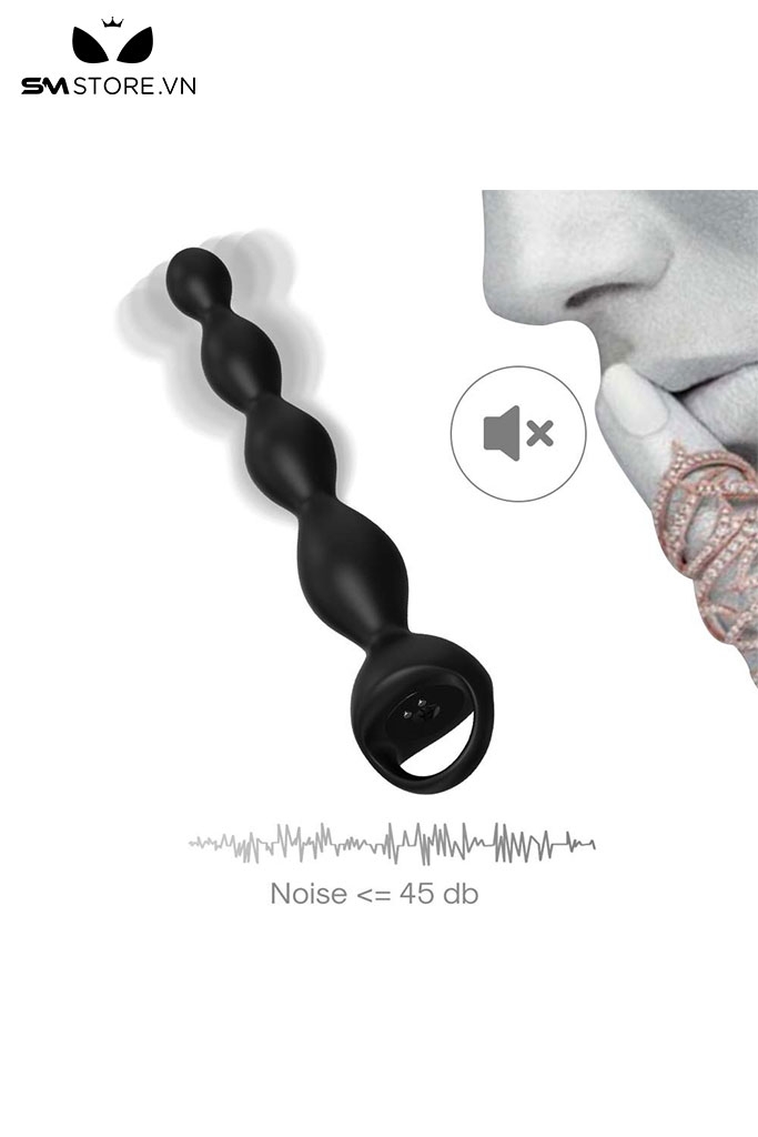 SMT4899 - Anal beads máy rung hậu môn silicon có 9 tần số và sạc điện