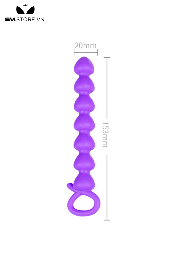 SMT4923 - Đồ chơi hậu môn anal beads hình tam giác ngược dài 153mm
