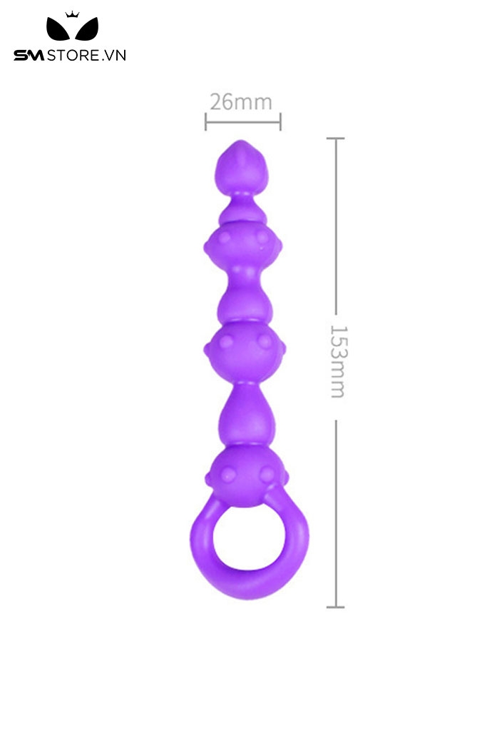 SMT4925 - Đồ chơi hậu môn anal beads thiết kế nhọn đính bi nổi quanh