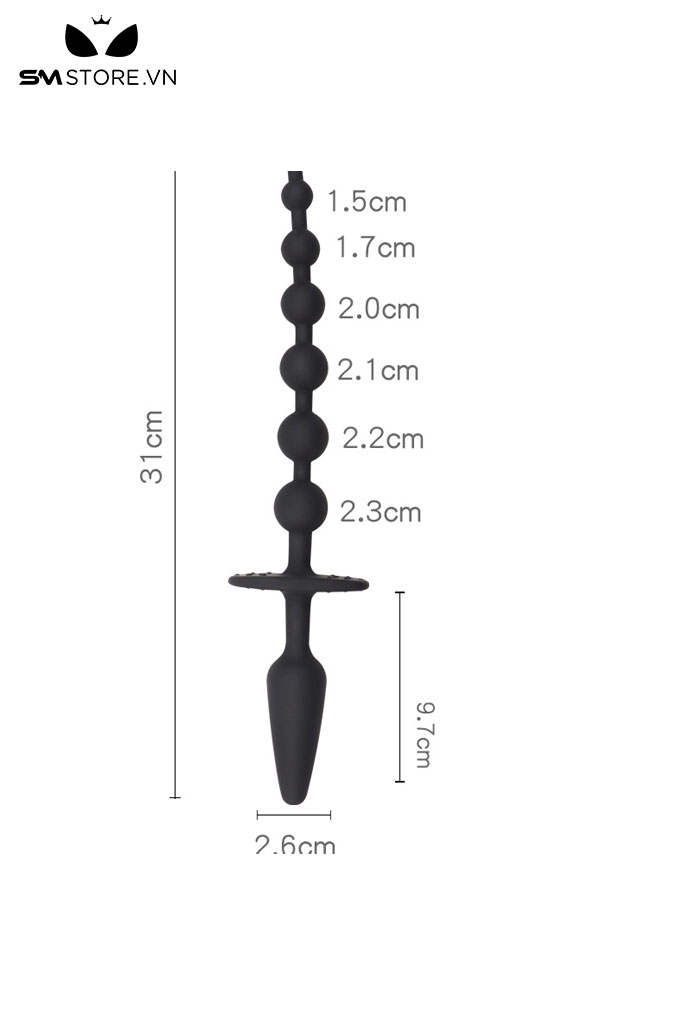 SMT4932 - Butt plug mix anal beads chuỗi hạt silicon mềm với bề mặt trơn