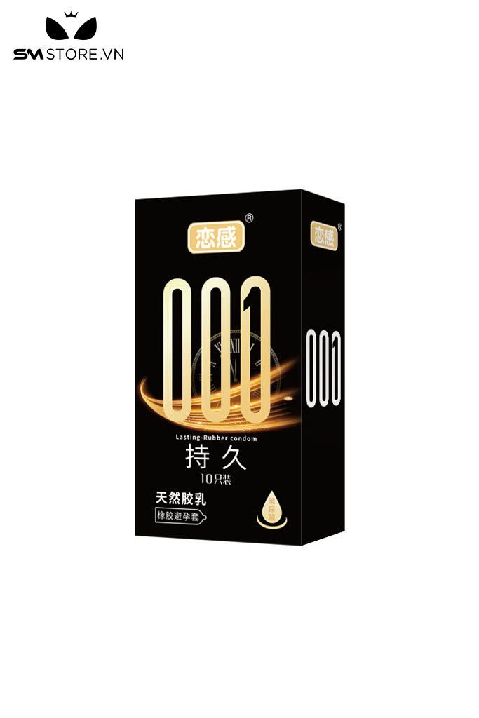 SMT4964 - Bao cao su 001 siêu mỏng giúp kéo dài thời gian hộp 10 cái