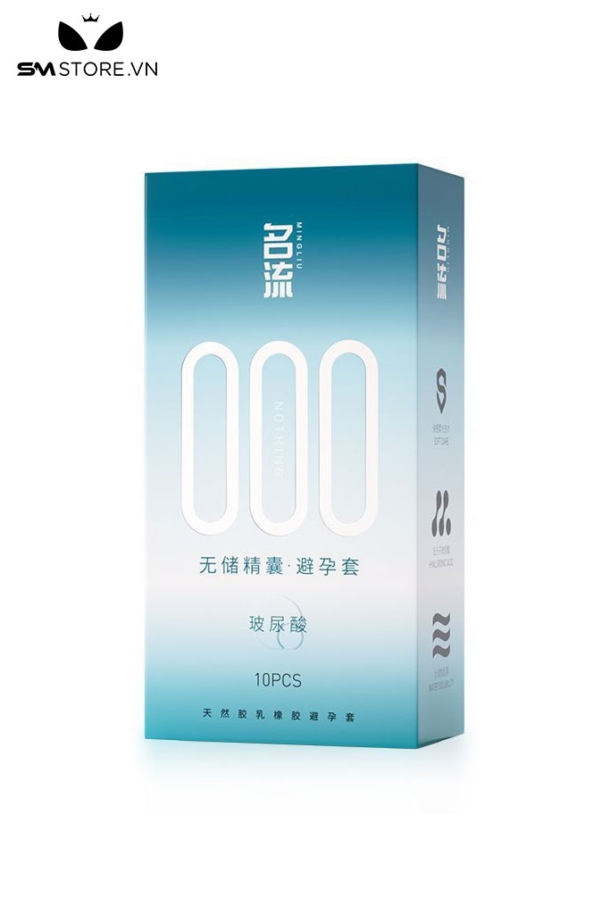 SMT4974 - Hộp 10 bao cao su 000 thiết kế đầu bằng siêu mỏng hộp 10 cái