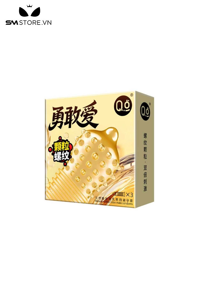 SMT4984 - Bao cao su qq gân gai tăng khoái cảm nhân đôi kích thích