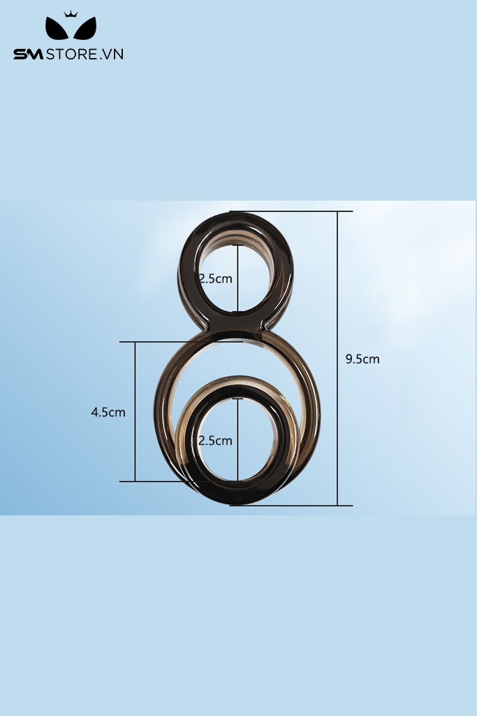 SMT5036 - Vòng đeo gốc dương vật thiết kế số 8 silicon co giãn