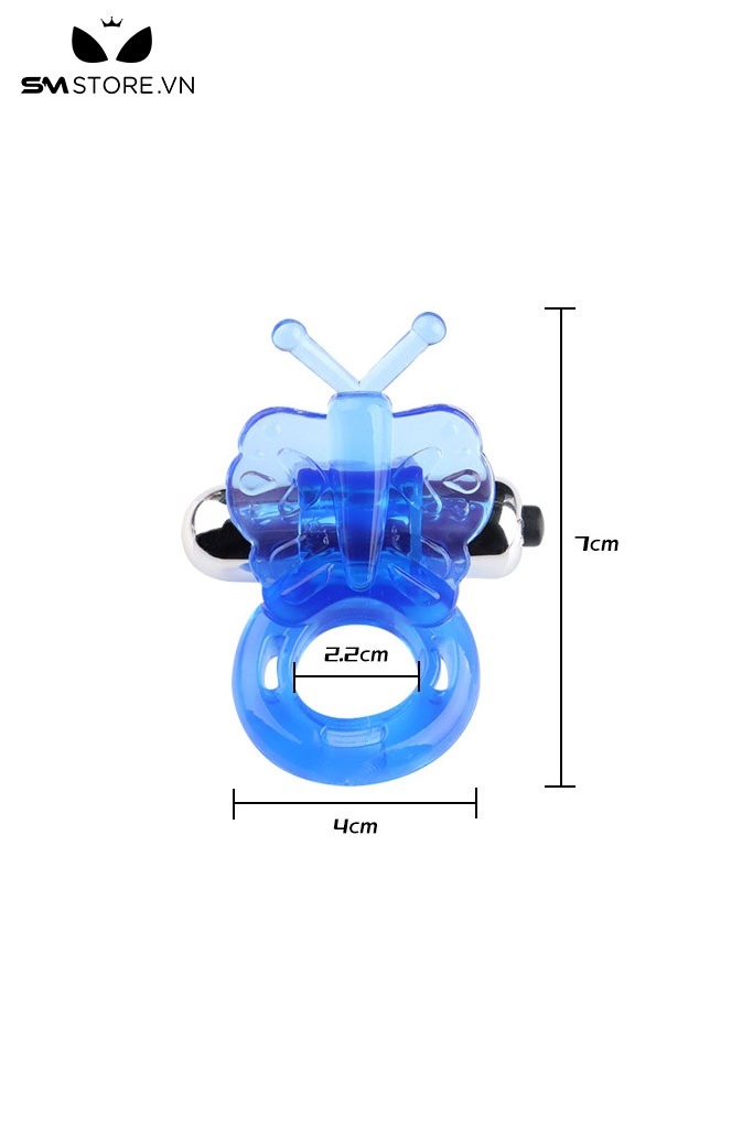 SMT5051 - Vòng đeo dương vật hình cánh bướm dài 7cm silicon co giãn