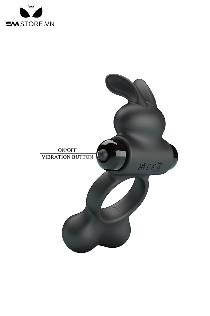 SMT5057 - Vòng đeo dương vật rung Pretty Love hình chú thỏ  dài 106mm