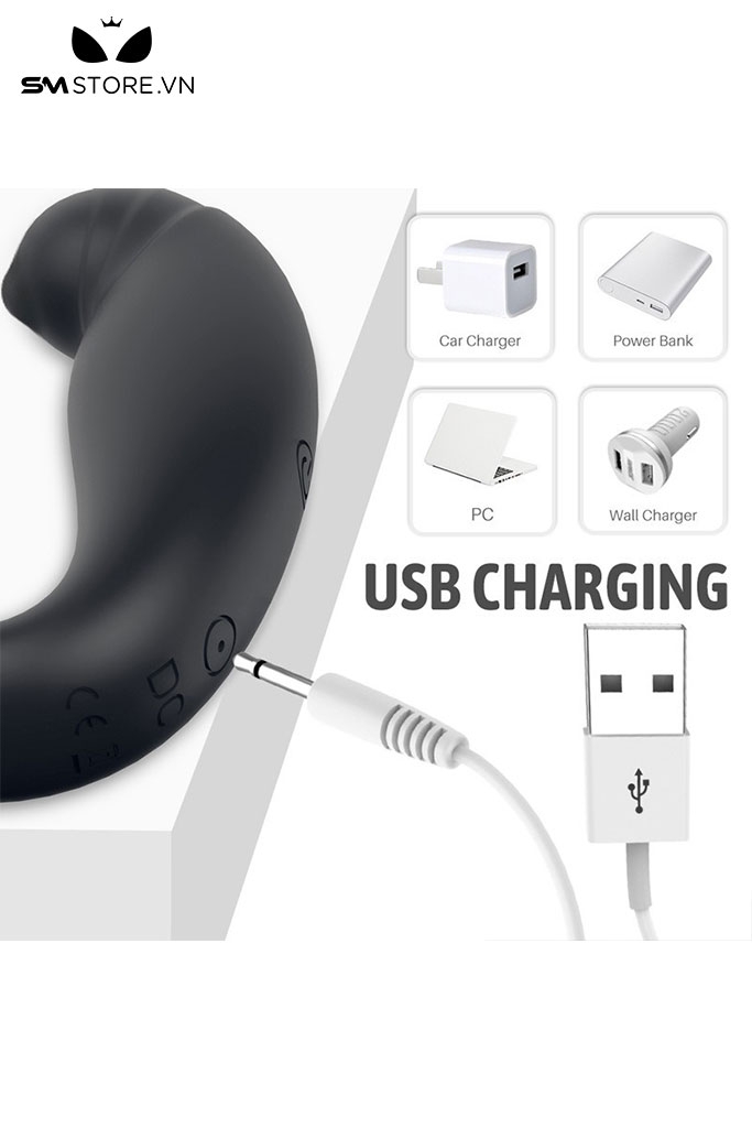 SMT5066 - Vòng đeo dương vật rung thiết kế hở mix butt plug điều khiển xa