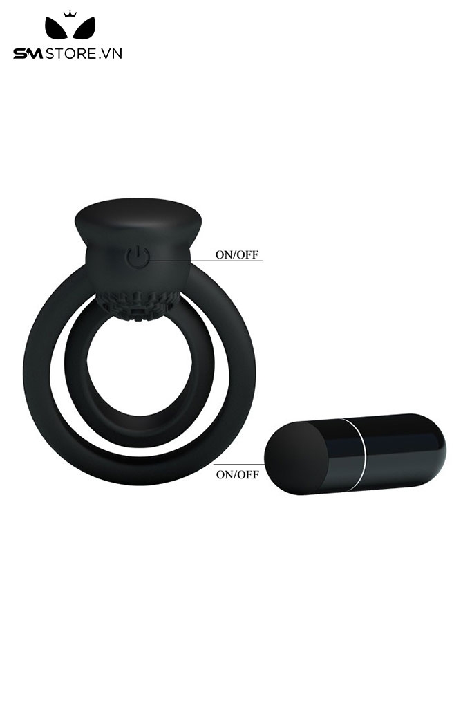 SMT5067 - Vòng rung tình yêu Pretty Love với bề mặt gai mềm dài 105mm
