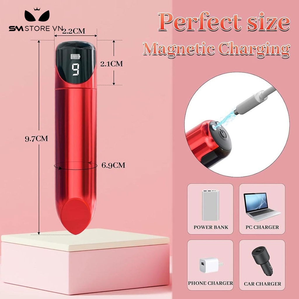 SMT5100 - Trứng rung mini silicon ngụy trang thỏi son có 9 chế độ