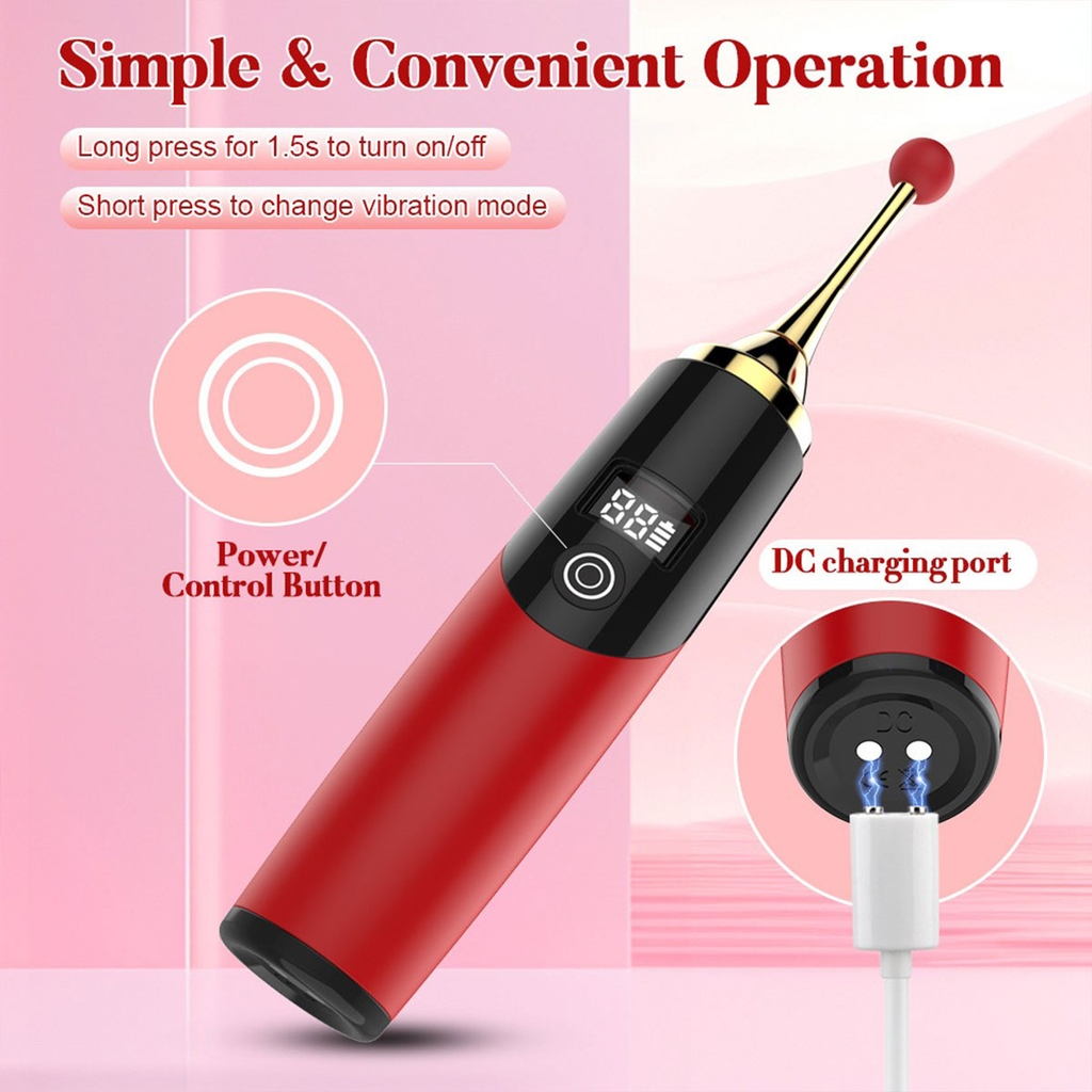 SMT5103 - Bút rung silicon kích thích điểm G dài 18cm có đầu thay thế