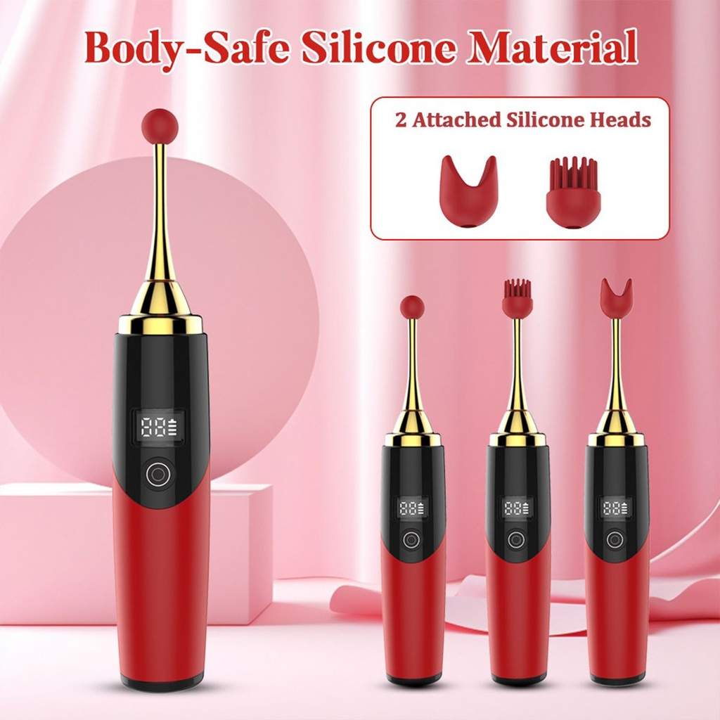SMT5103 - Bút rung silicon kích thích điểm G dài 18cm có đầu thay thế