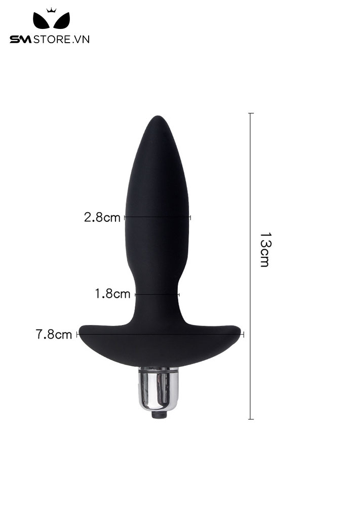 SMT5115 - Máy rung hậu môn nam silicon mềm với phần đầu nhọn dài 13cm