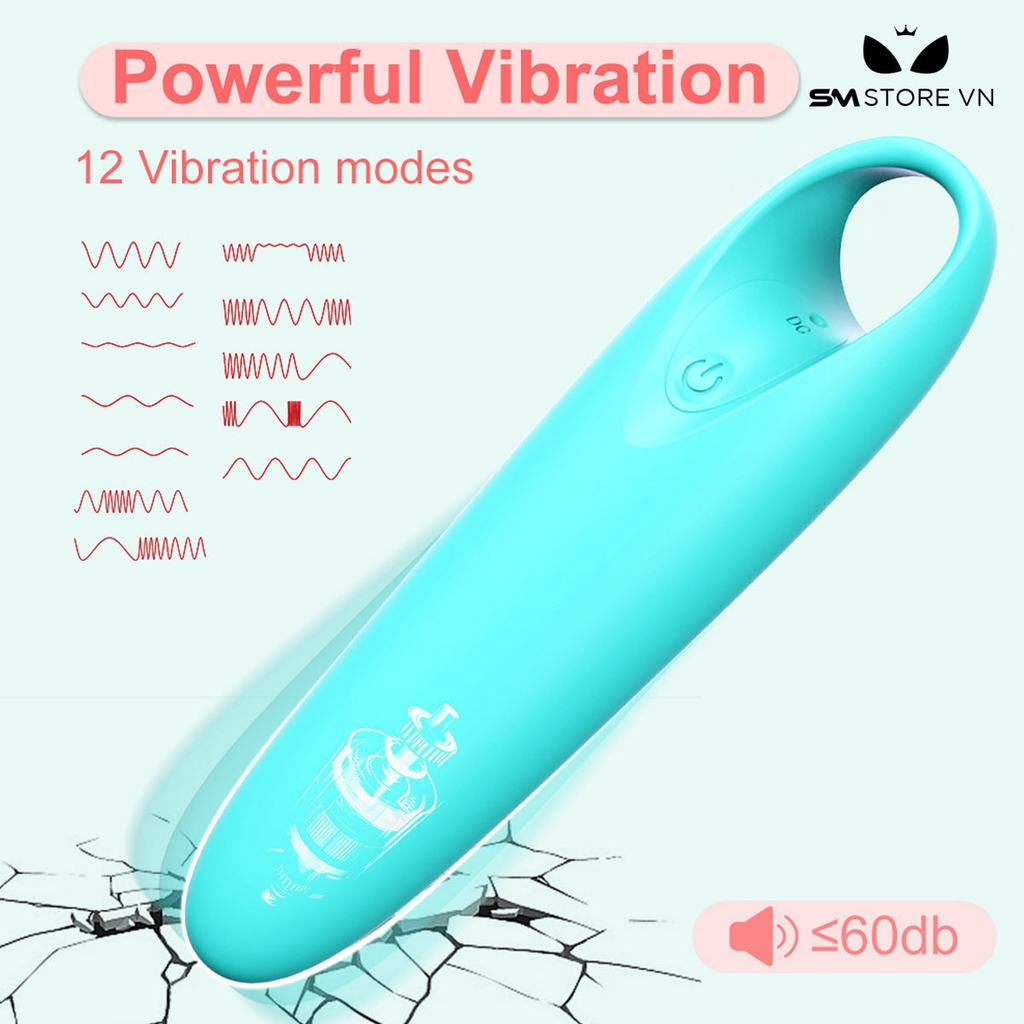 SMT5132 - Trứng rung mini tích hợp vòng đeo có 10 chế độ dài 117mm