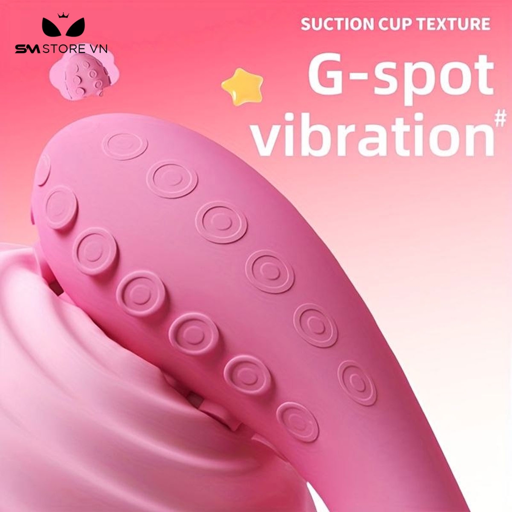 SMT5137 - Máy rung silicon dạng thanh cong với xúc tu bạch tuộc dài 13cm