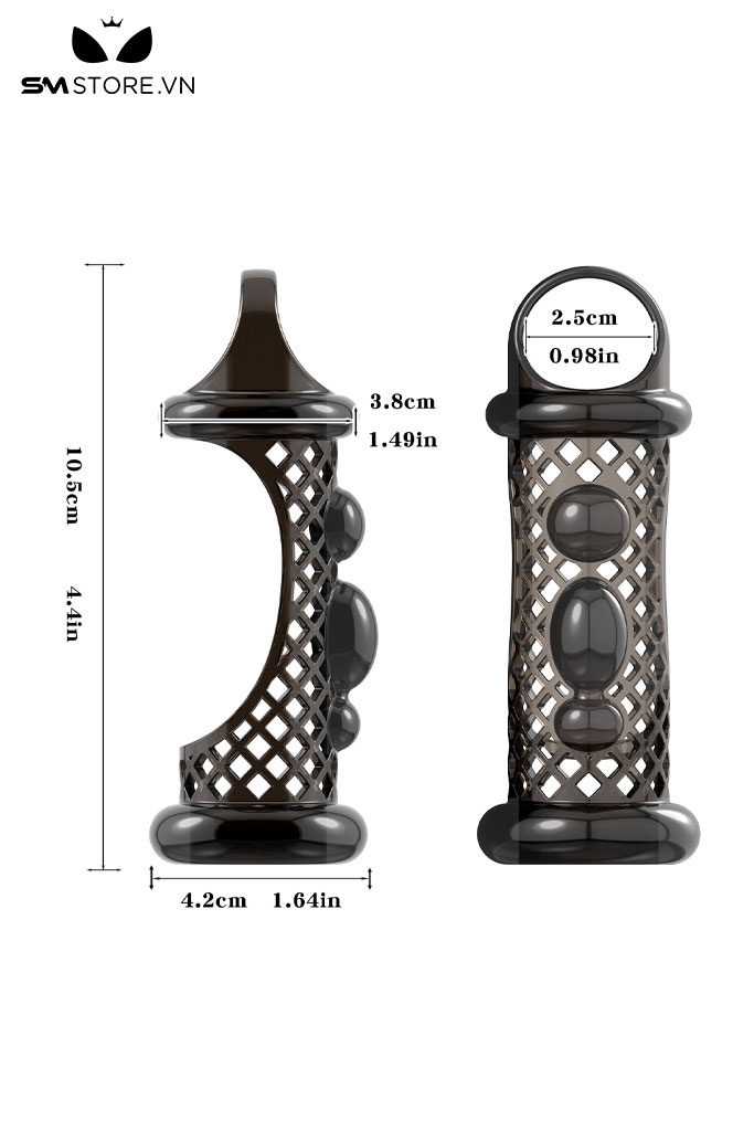 SMT5162 - Bao cao su đôn hở giữa có lỗ nhỏ thoáng khí dài 9cm