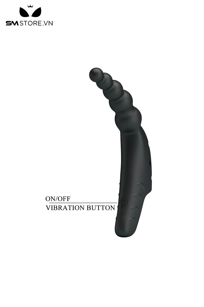 SMT5178 - Ngón tay rung mix anal beads có lỗ thoáng khí dài 122mm