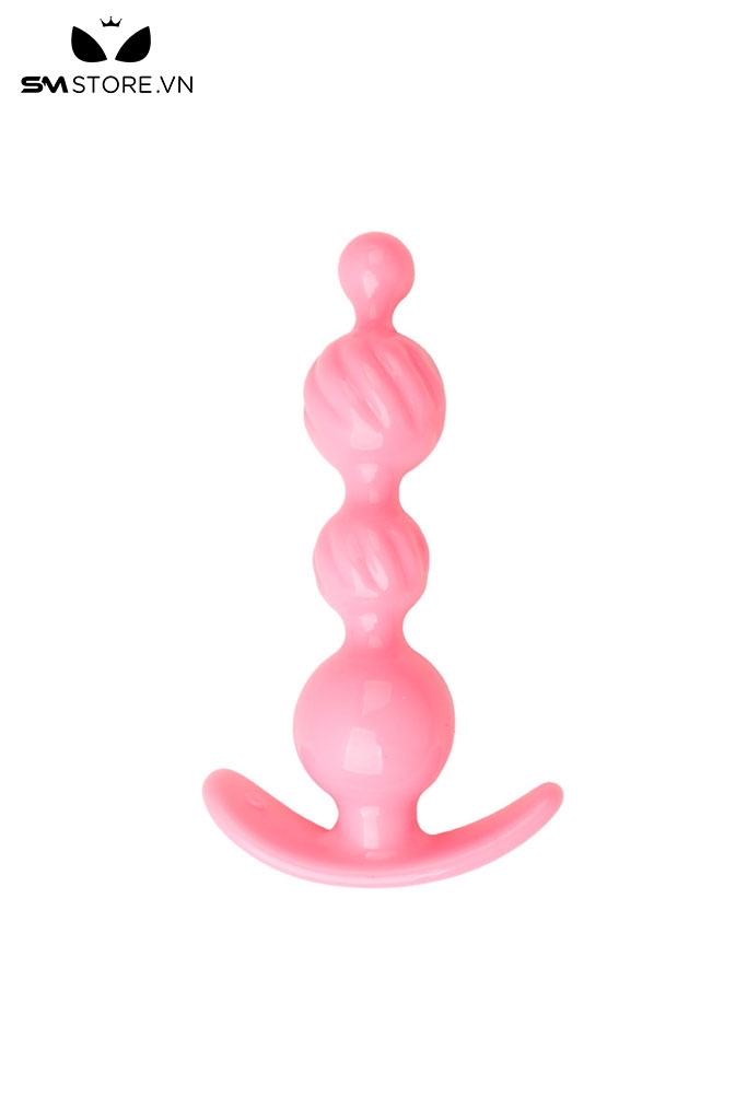 SMT5179 - Đồ chơi hậu môn anal beads với chuỗi 4 hạt và đế cong
