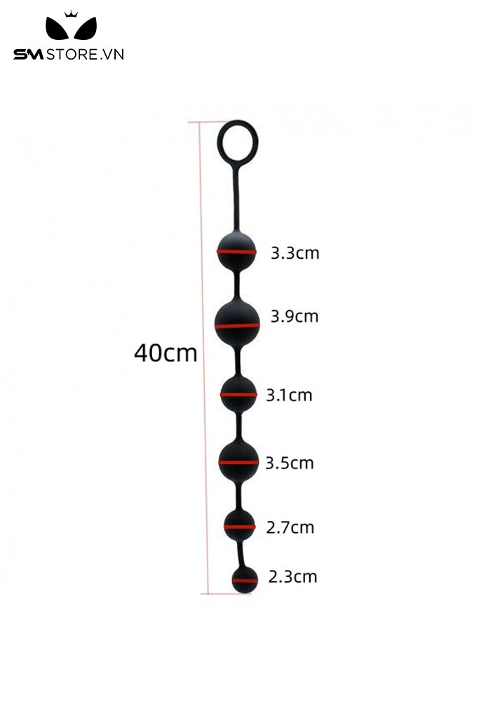 SMT5180 - Anal beads với chuỗi hạt mix dây nối linh hoạt dài 40cm