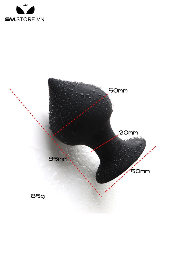 SMT5215 - Sex anal plug silicon thiết kế củ hành dài 85mm đế dính tường