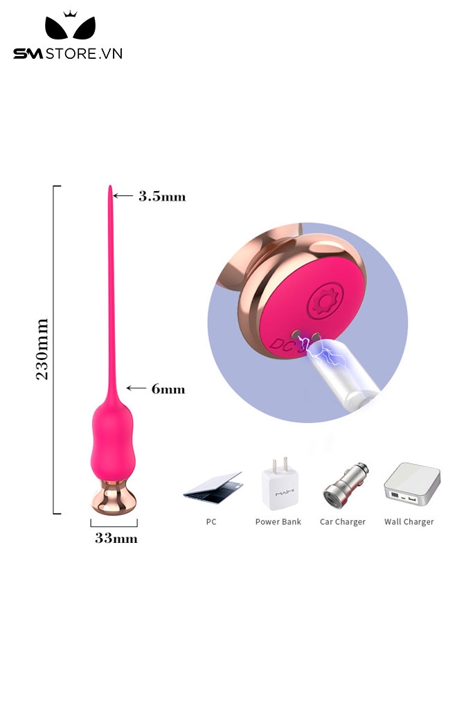 SMT5217 - Sounding rung dạng que thuôn dài đế tích hợp cổng sạc dài 23cm