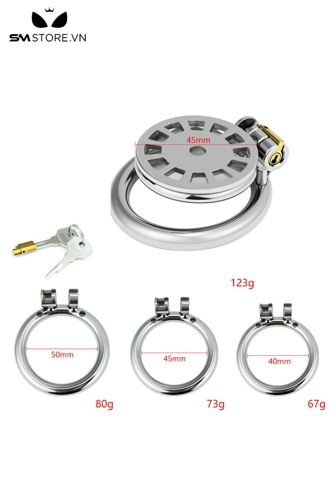 SMT5262 - Khóa dương vật inox dạng nan bánh xe có độ thông thoáng