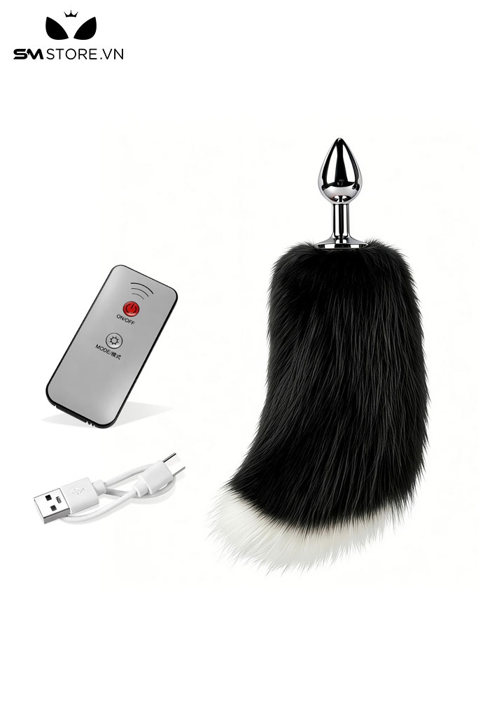 SMT5284 - Đuôi cáo cosplay điều khiển từ xa sạc điện và tháo rời
