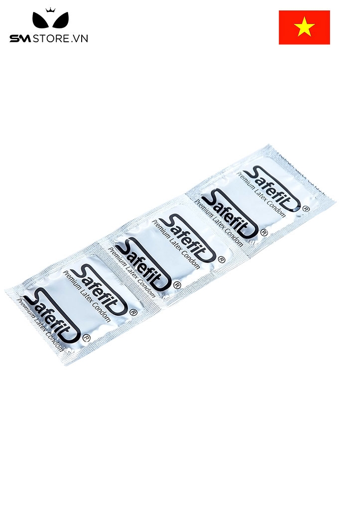 SMT5291 - Bao cao su Safefit 4in1 siêu mỏng gân gai nổi li ti