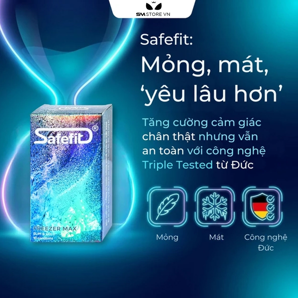 SMT5293 - Bao cao su Safefit Freezer Max làm mát kéo dài thời gian