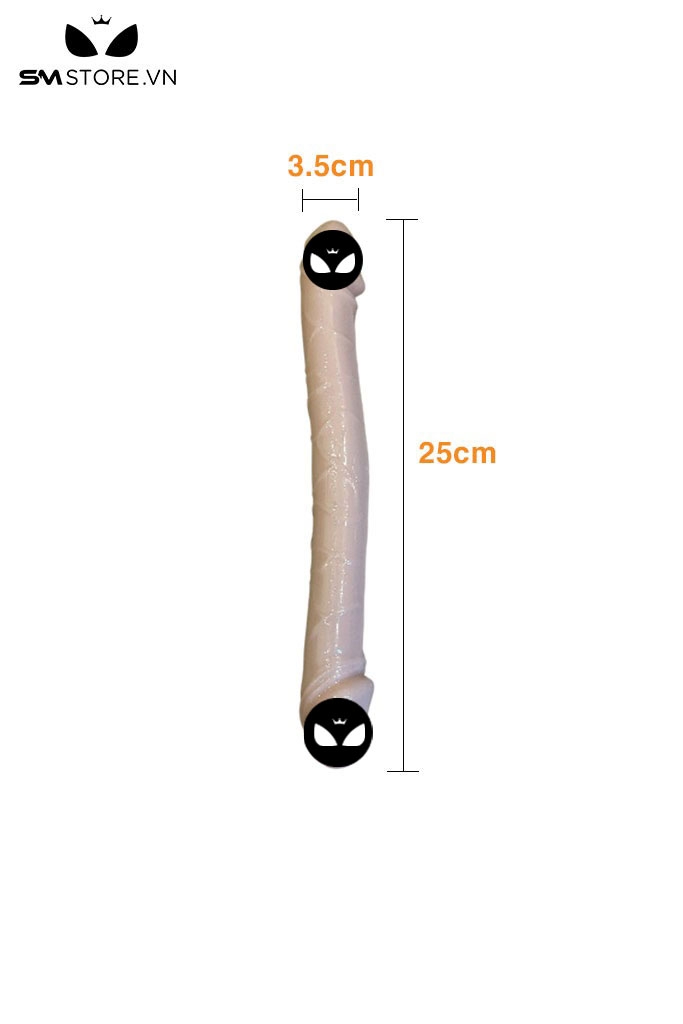 SMT862 - Dương vật giả 2 đầu silicon mềm dẻo dài 25 cm đường kính 3.5cm