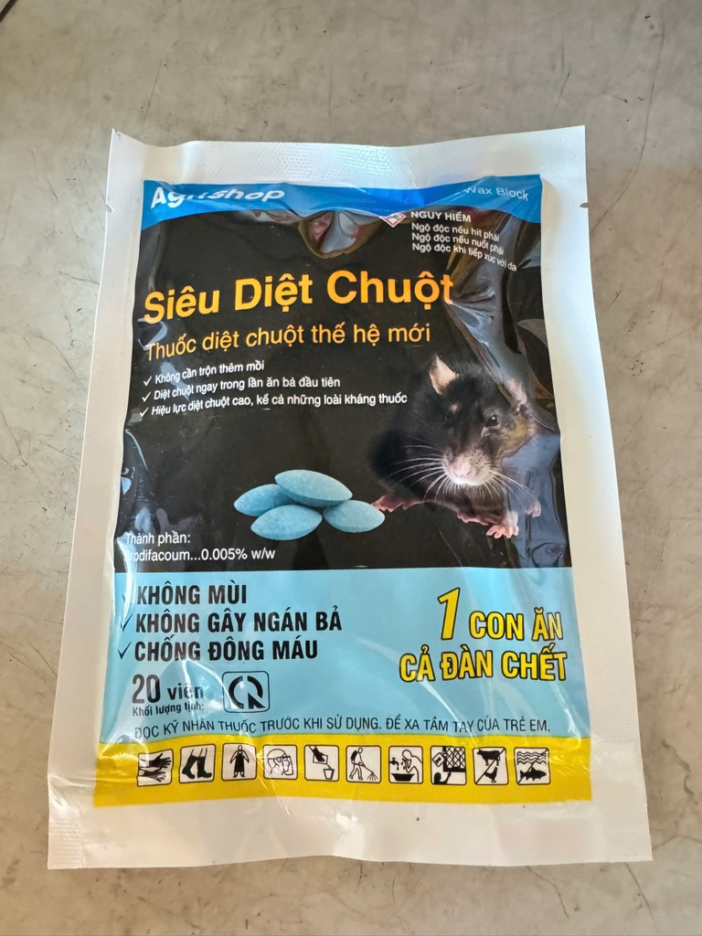 Thuốc diệt chuột Storm gói 20 viên