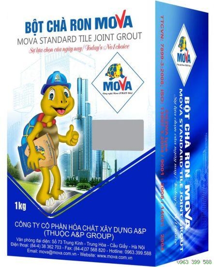 Mova JGB - W - Túi 1Kg - Keo chít mạch thô (Bột chà ron) - Màu Trắng
