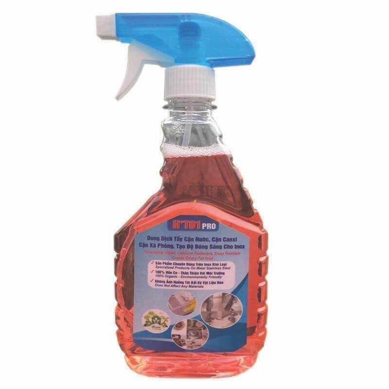 Bình xịt tẩy inox  H+T01-  Chai 500ml