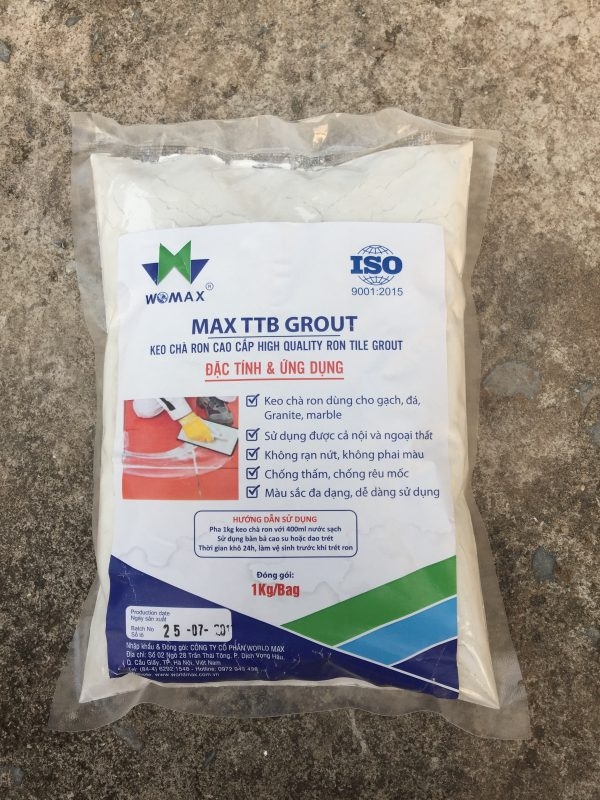 Max TTB Grout  - Túi 1kg - Bột chít mạch (Màu trắng)